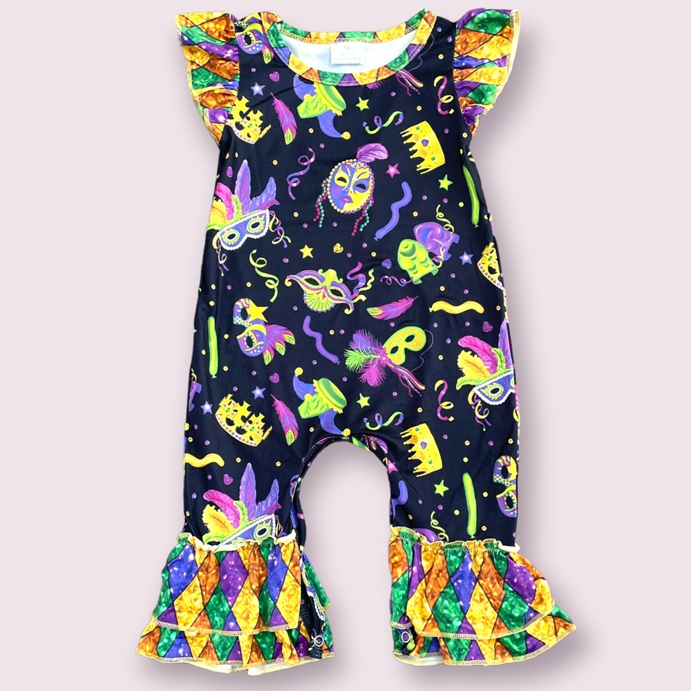 Boutique Girls Mardi Gras Romper